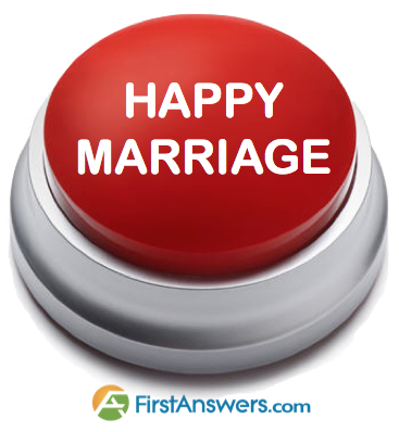 happy marriage button